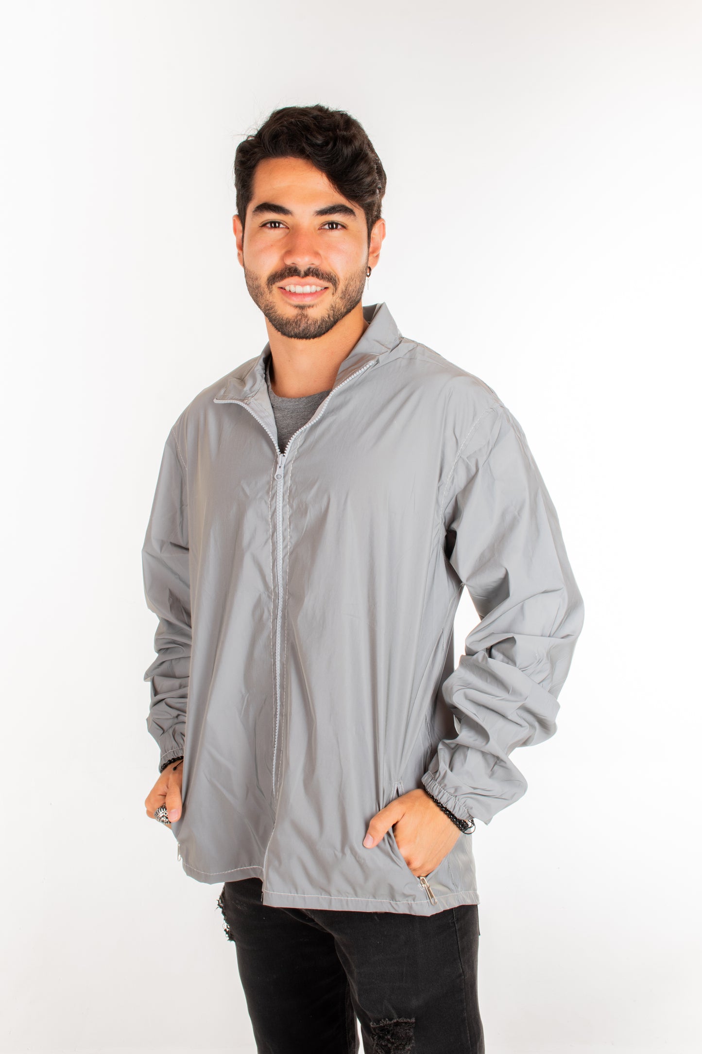 Chaqueta 100% Reflectiva Gris