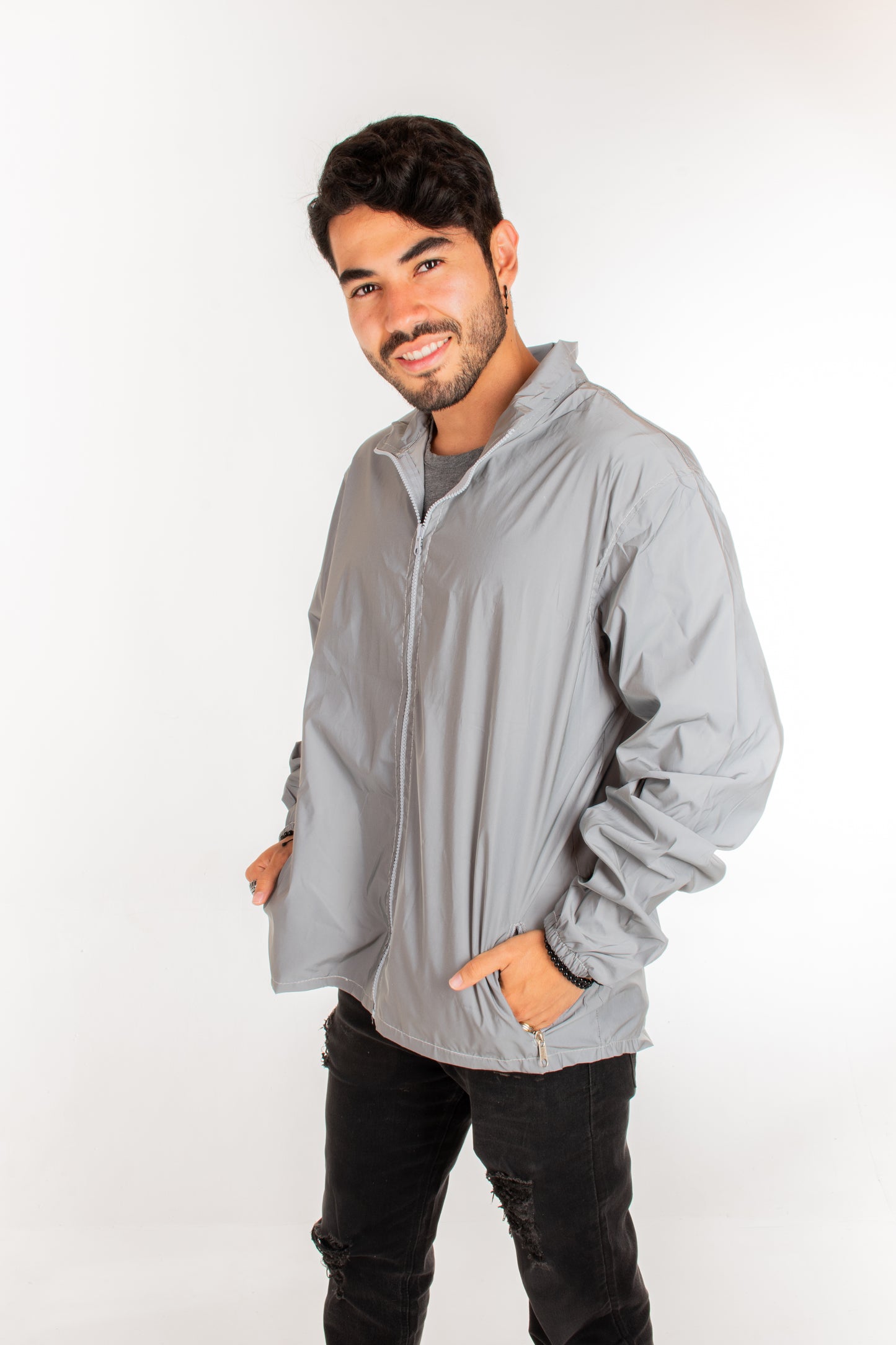 Chaqueta 100% Reflectiva Gris