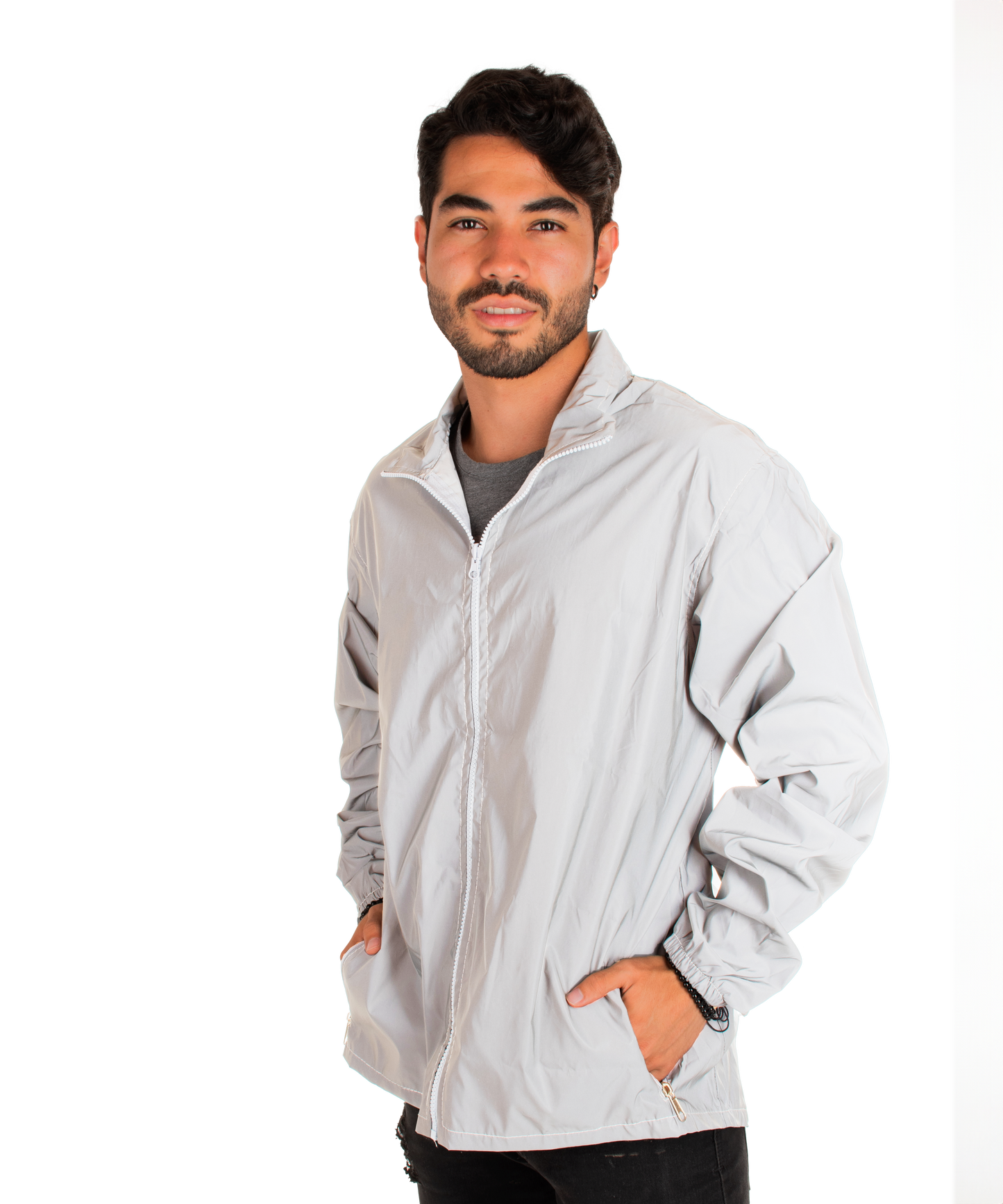 Chaqueta 100% Reflectiva Gris